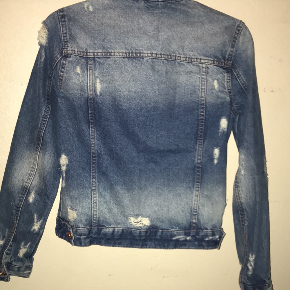 Distressed Denim Jacket - image 3